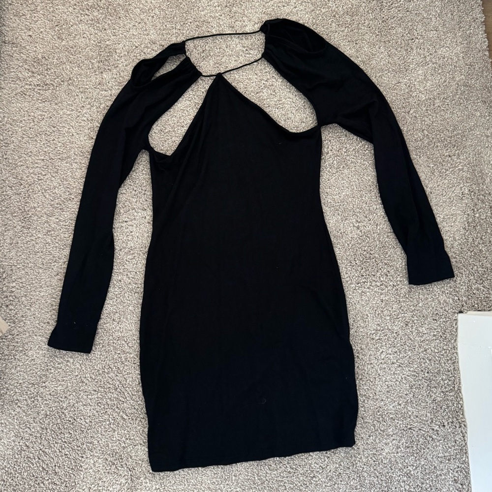 Black mini dress